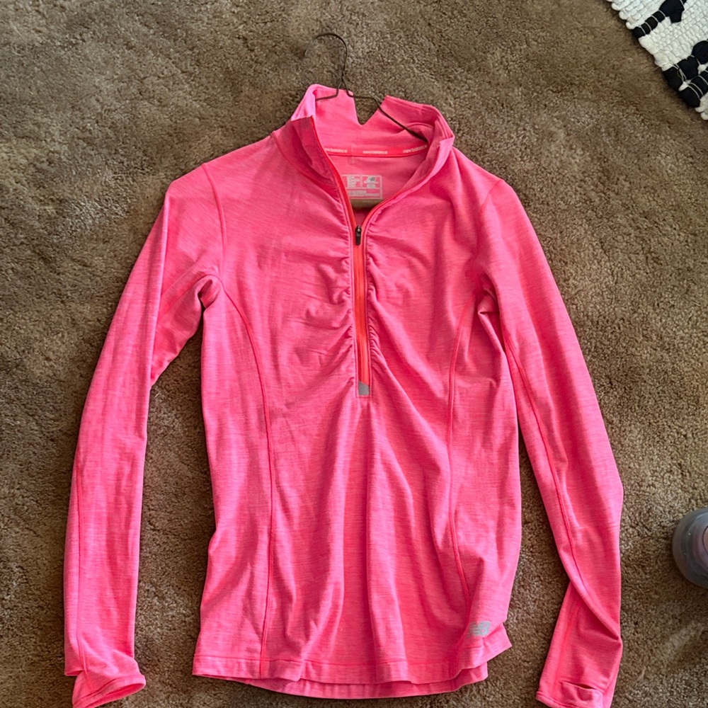 New Balance Women's Pink Quarter-Zip Top